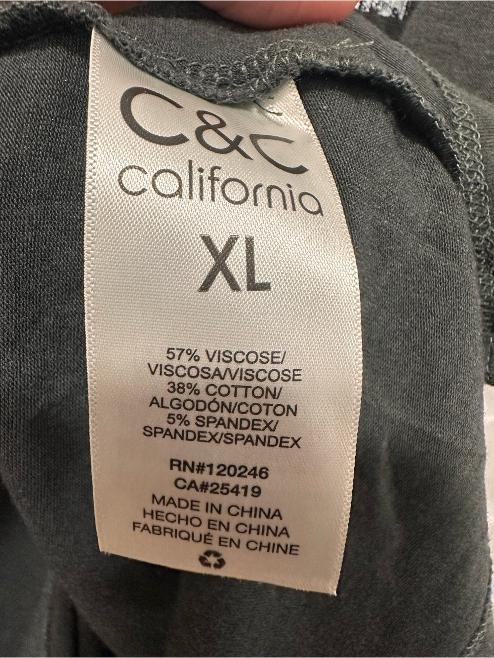C&C California Julia Tee XL NWT Charcoal Black Graphic Sunset Crew Neck T-Shirt - Picture 6 of 12